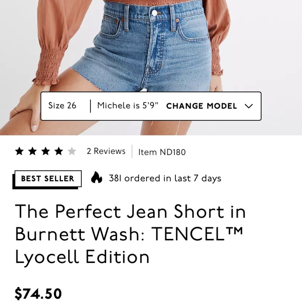 Madewell Jean Shorts